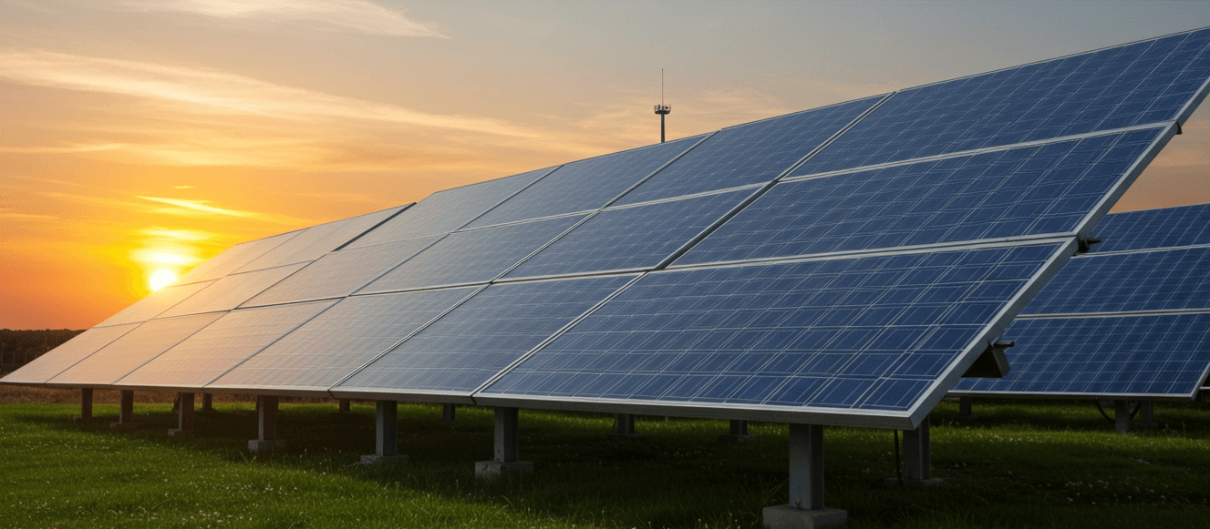 Solar panels background